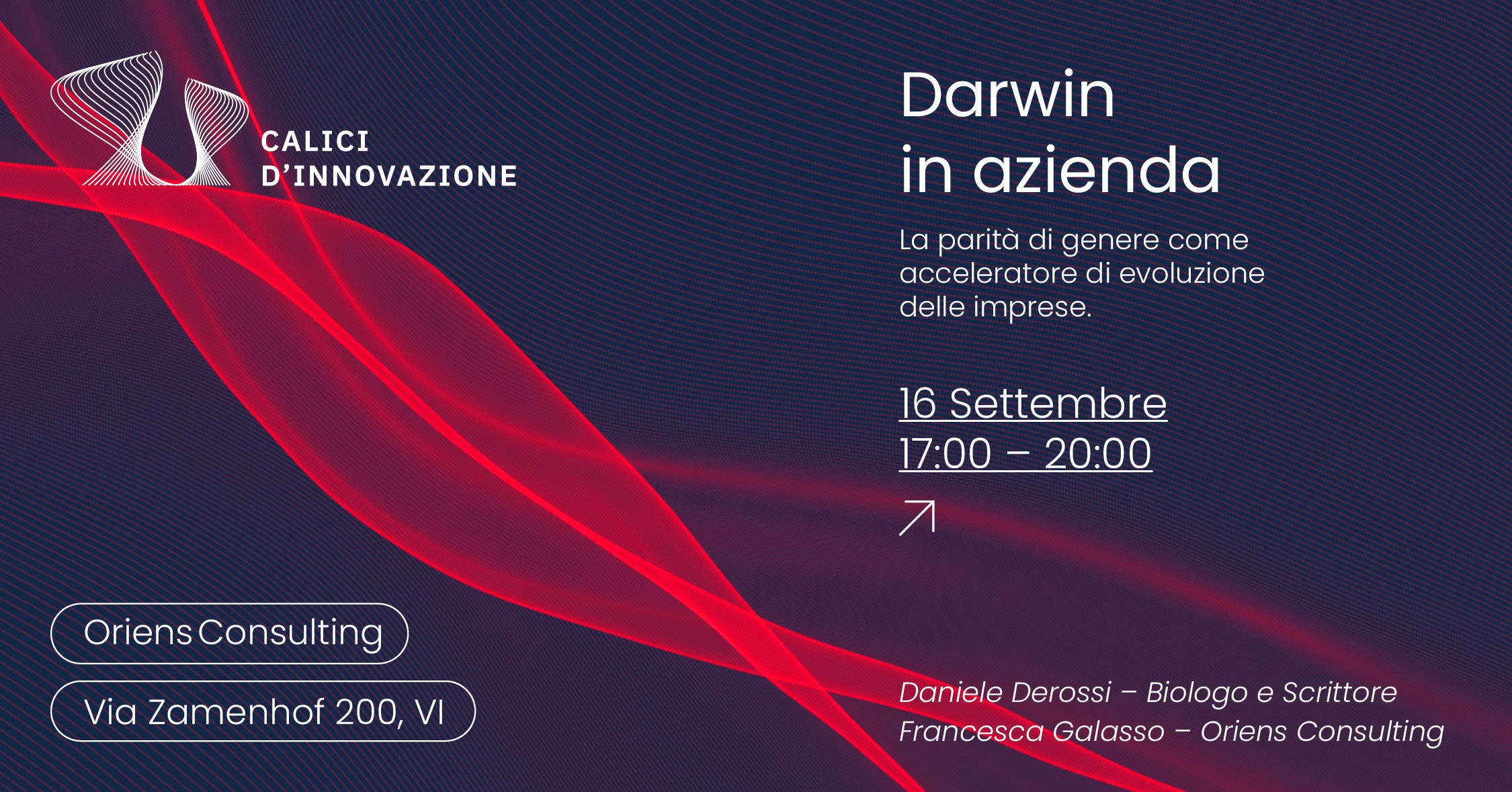 Il 16 Settembre Darwin ai Calici di Innovazione